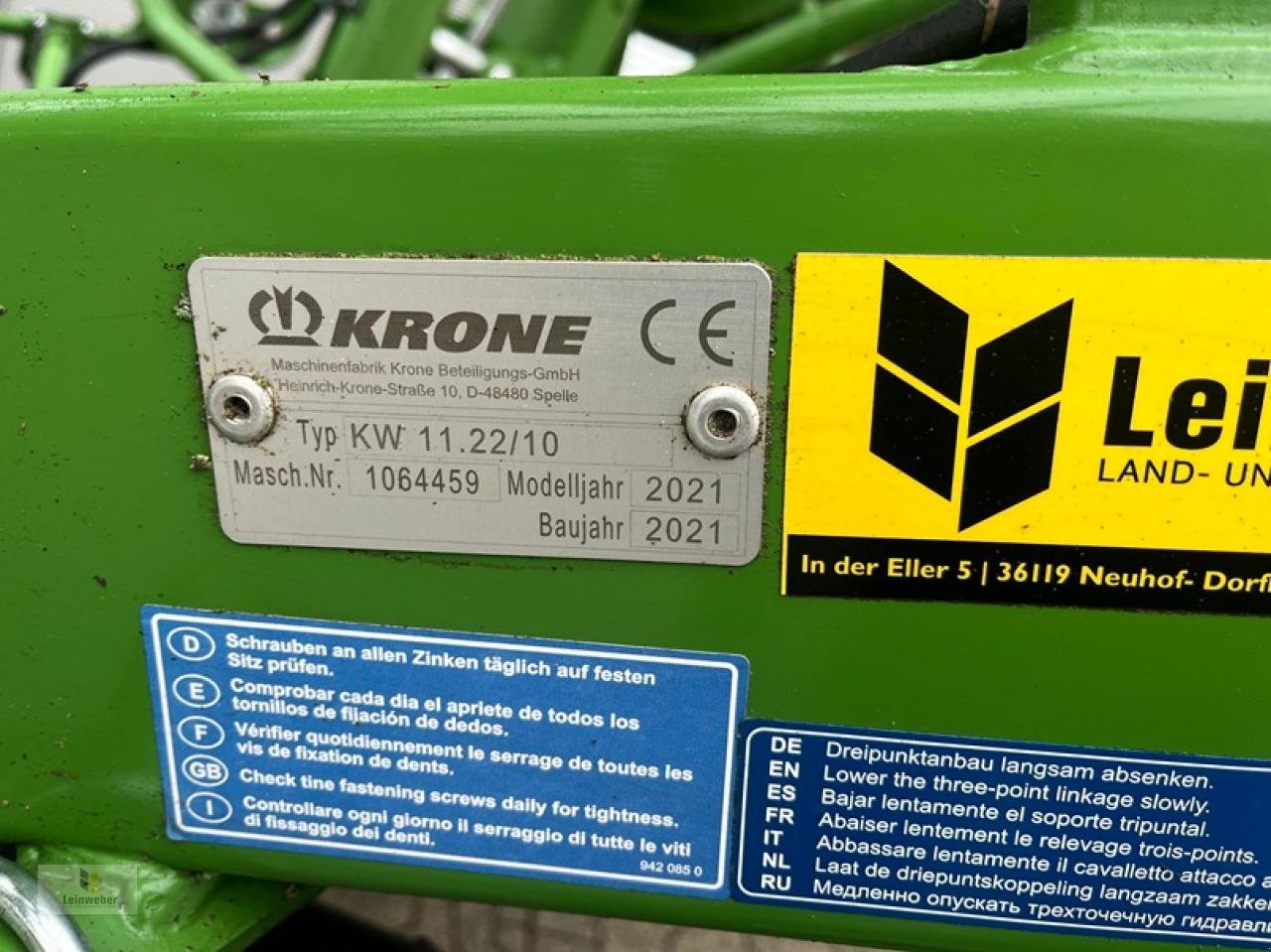 Kreiselheuer za tip Krone KW 11.22/10, Gebrauchtmaschine u Neuhof - Dorfborn (Slika 5)