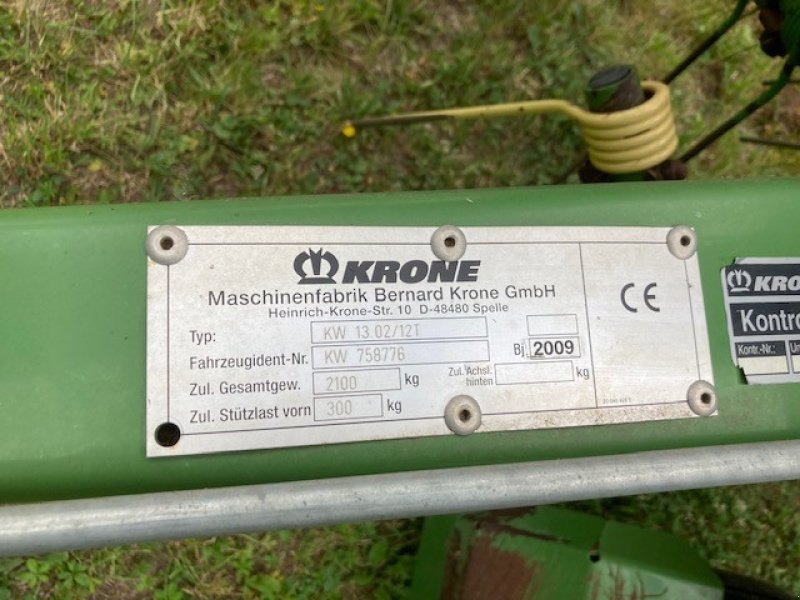 Kreiselheuer typu Krone KW 13.02/12T, Gebrauchtmaschine w Eutin (Zdjęcie 8)