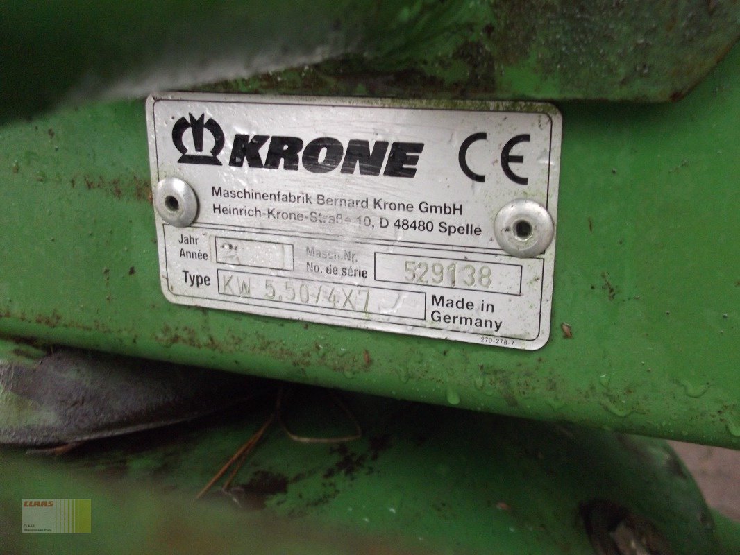 Kreiselheuer typu Krone KW 550 / 4x7, Gebrauchtmaschine w Reinheim (Zdjęcie 11)