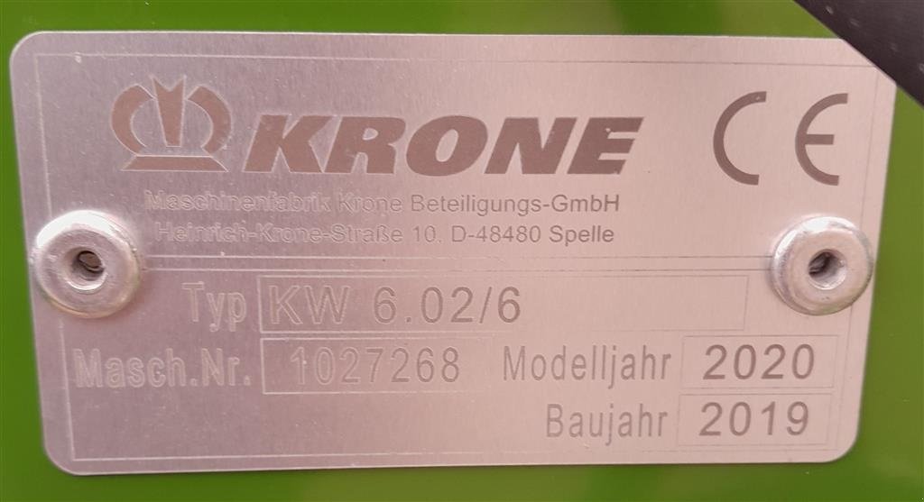 Kreiselheuer tip Krone KW 6.02/6, Gebrauchtmaschine in Horsens (Poză 7)
