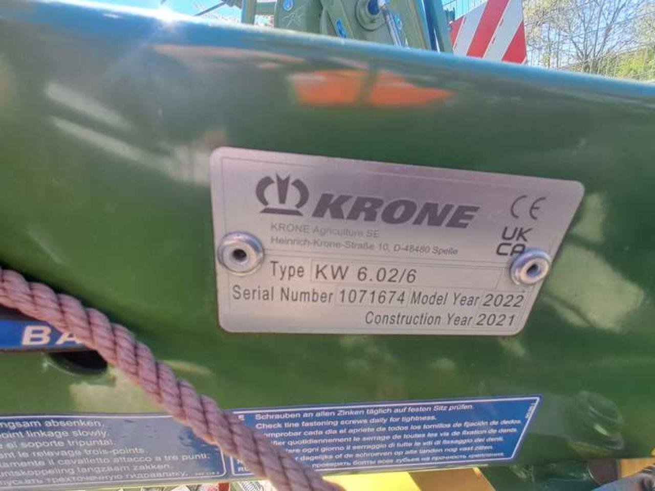 Kreiselheuer vrste Krone KW 6.02/6, Gebrauchtmaschine v Vehlow (Slika 7)