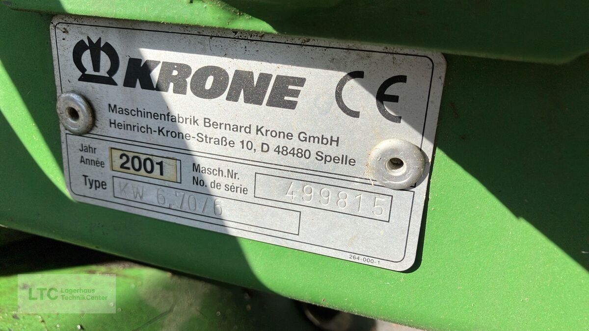 Kreiselheuer typu Krone KW 6.70/6, Gebrauchtmaschine w Redlham (Zdjęcie 12)