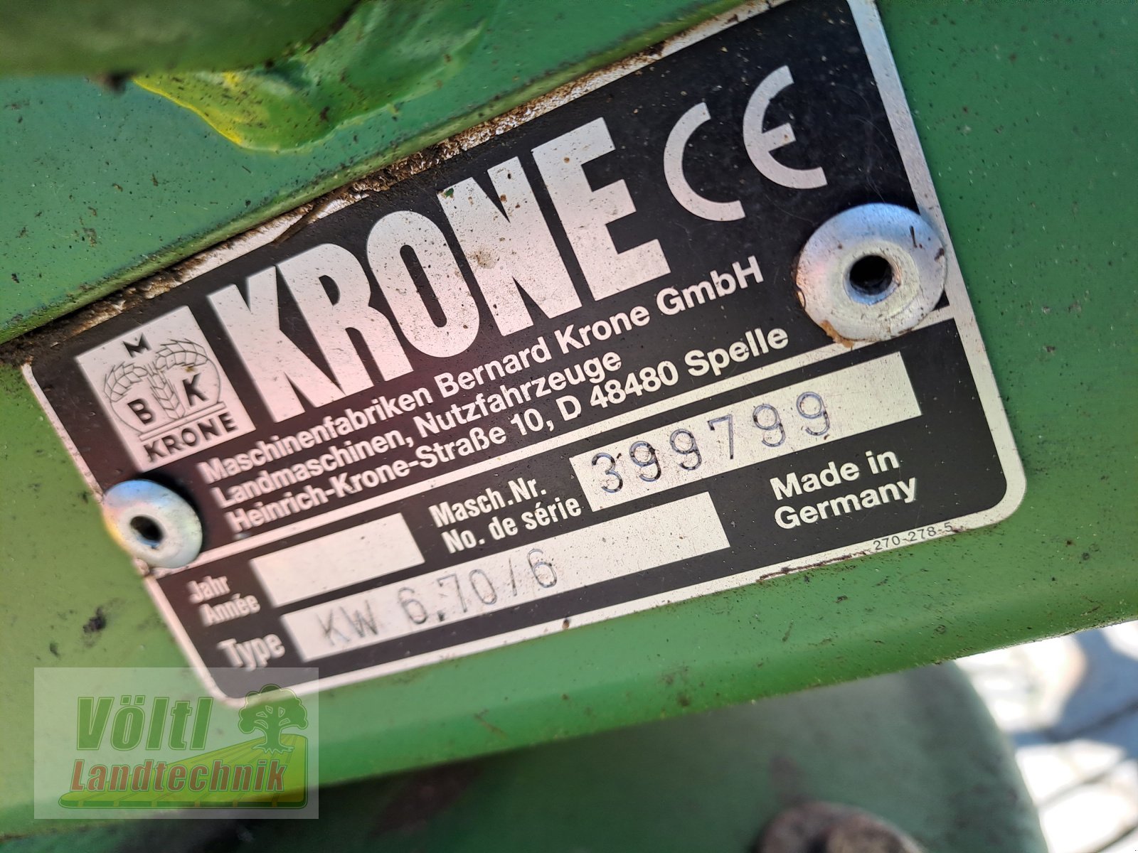 Kreiselheuer tip Krone KW 6.70/6, Gebrauchtmaschine in Hutthurm bei Passau (Poză 3)