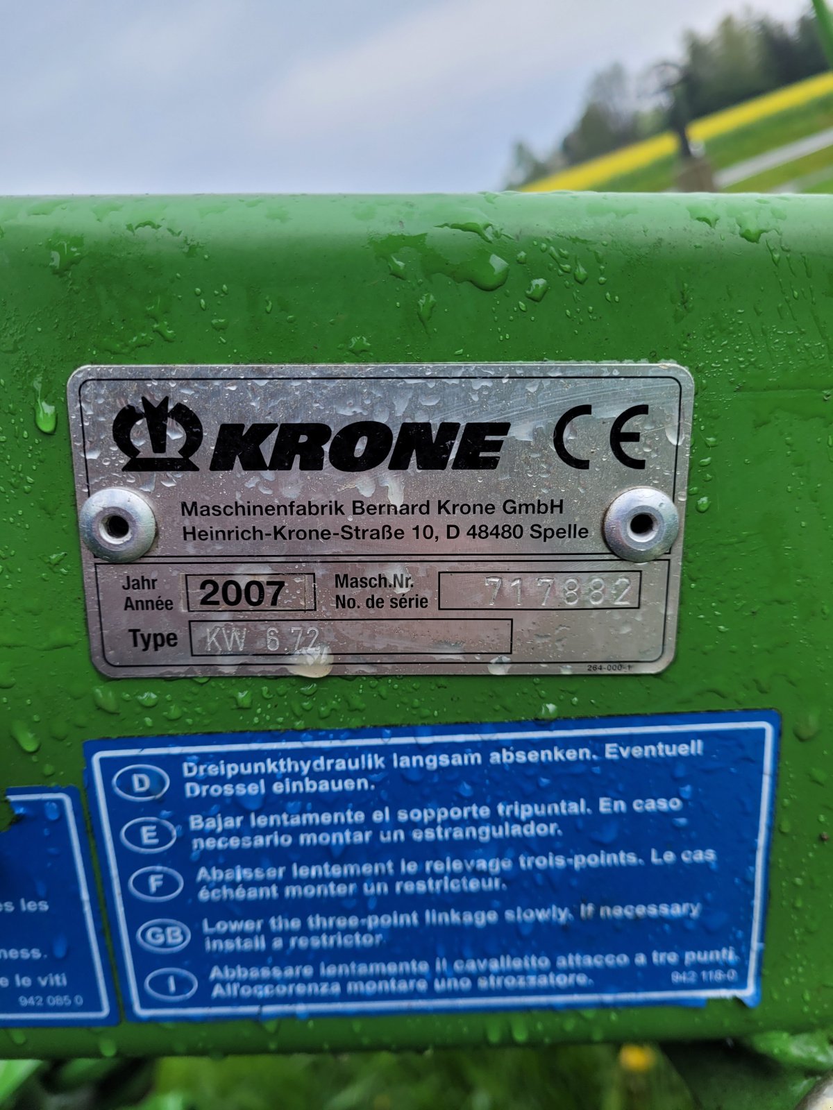 Kreiselheuer типа Krone KW 6.72/6, Gebrauchtmaschine в Moosbach (Фотография 18)