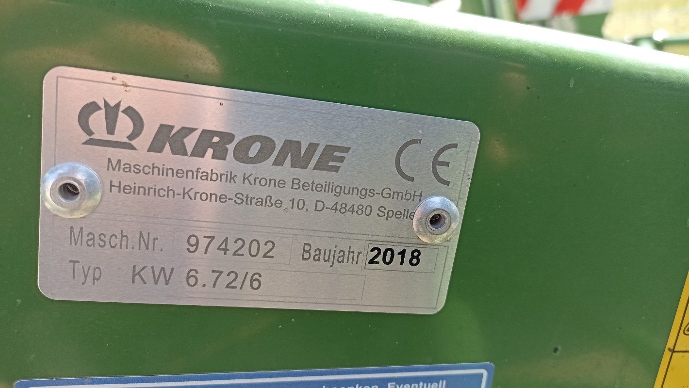 Kreiselheuer des Typs Krone KW 6.72/6, Gebrauchtmaschine in Ebersbach (Bild 7)