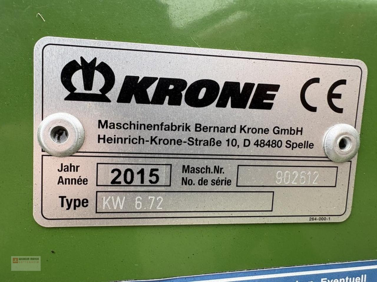 Kreiselheuer Türe ait Krone KW 6.72 /6, Gebrauchtmaschine içinde Gottenheim (resim 4)