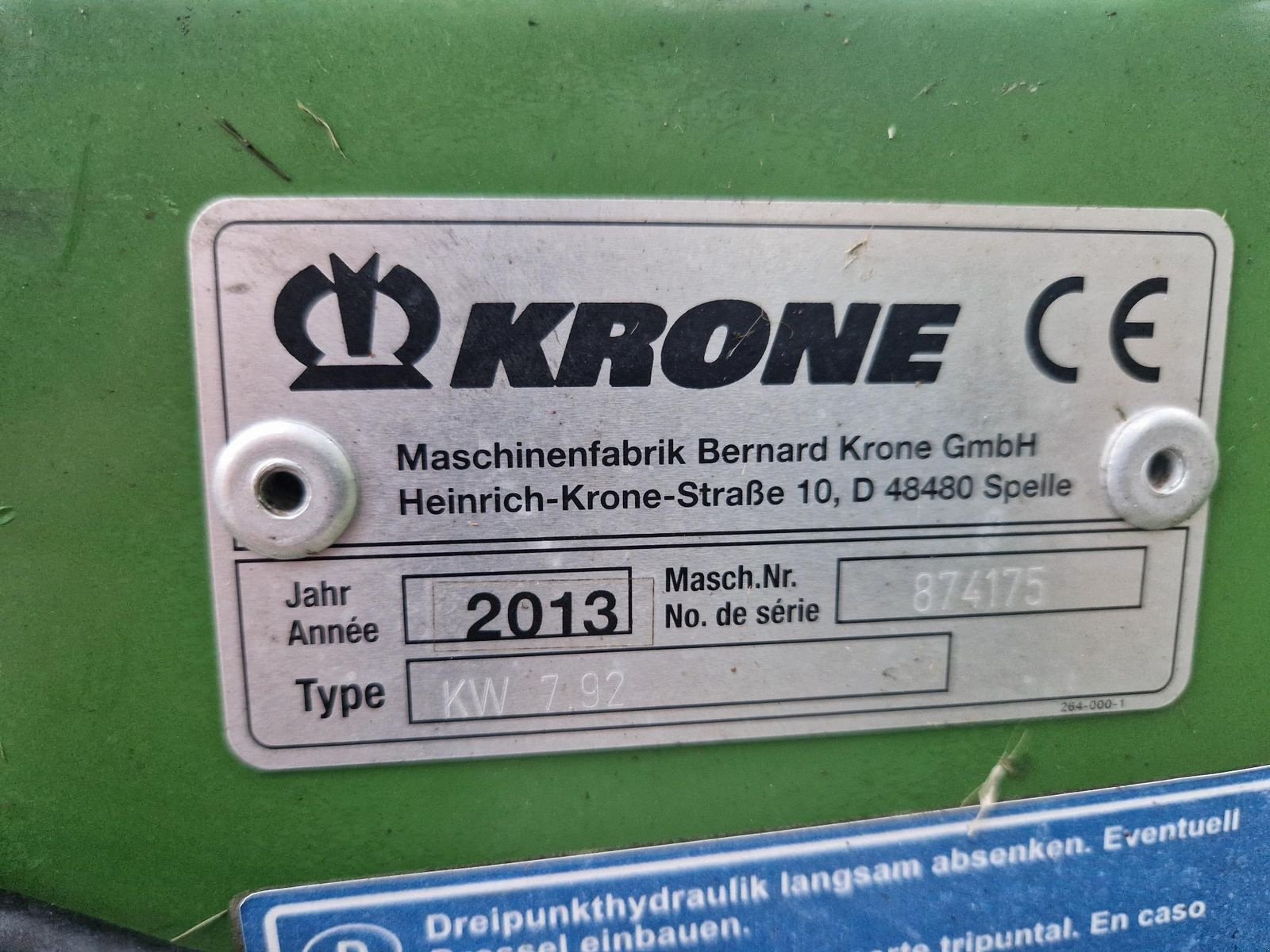 Kreiselheuer typu Krone KW 7.92/8 Vollausstattung, Gebrauchtmaschine v Grünbach (Obrázek 8)