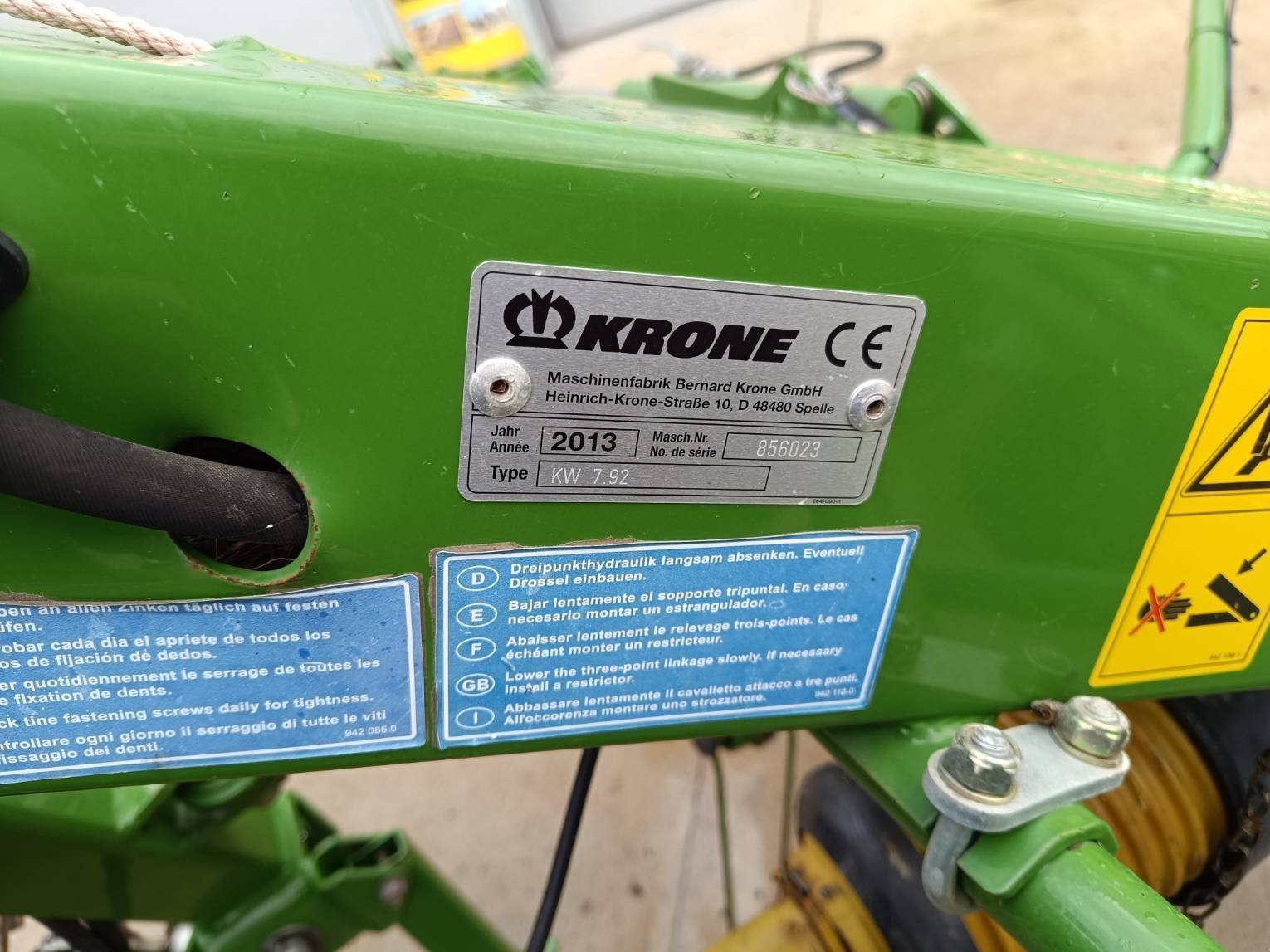 Kreiselheuer typu Krone KW 7.92/8, Gebrauchtmaschine v Trun (Obrázek 10)