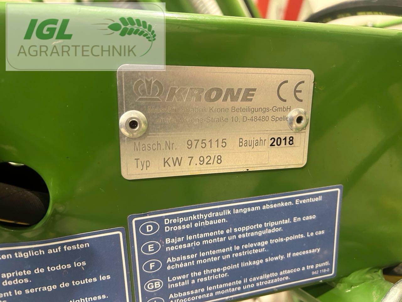 Kreiselheuer от тип Krone KW 7.92/8, Gebrauchtmaschine в Nabburg (Снимка 6)