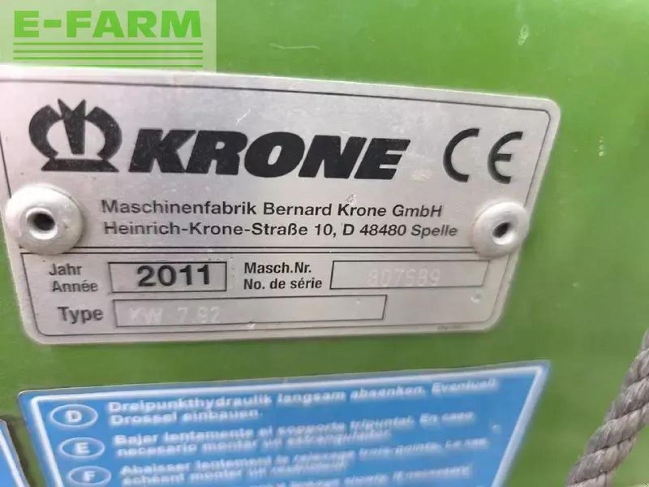 Kreiselheuer от тип Krone kw 7.92 kreiselheuer, Gebrauchtmaschine в SANKT MARIENKIRCHEN BEI SCHÄRDING (Снимка 10)