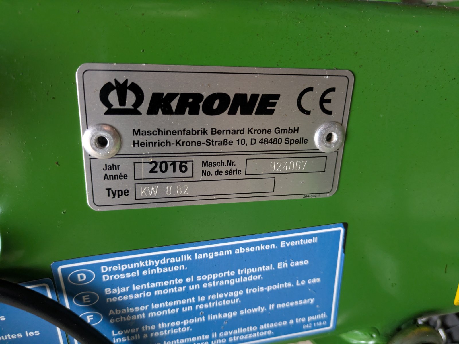 Kreiselheuer tipa Krone KW 8.82/8, Gebrauchtmaschine u Erbendorf (Slika 2)