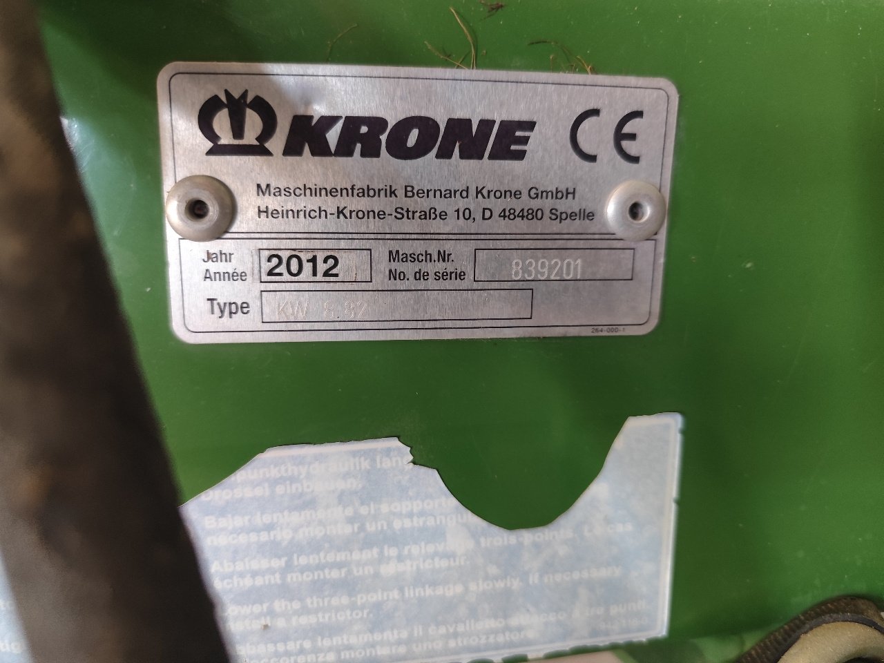 Kreiselheuer tip Krone Kw 8.83, Gebrauchtmaschine in Einvaux (Poză 3)