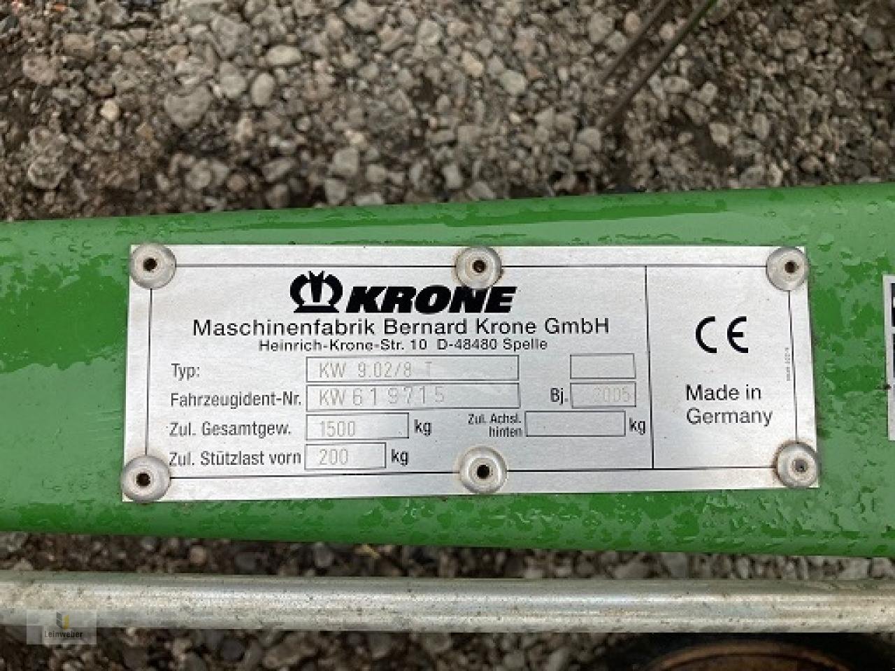 Kreiselheuer типа Krone KW 9.02/8 T, Gebrauchtmaschine в Neuhof - Dorfborn (Фотография 5)
