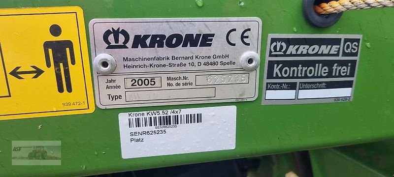 Kreiselheuer typu Krone KW5.52/4x7, Gebrauchtmaschine w Flessau (Zdjęcie 5)
