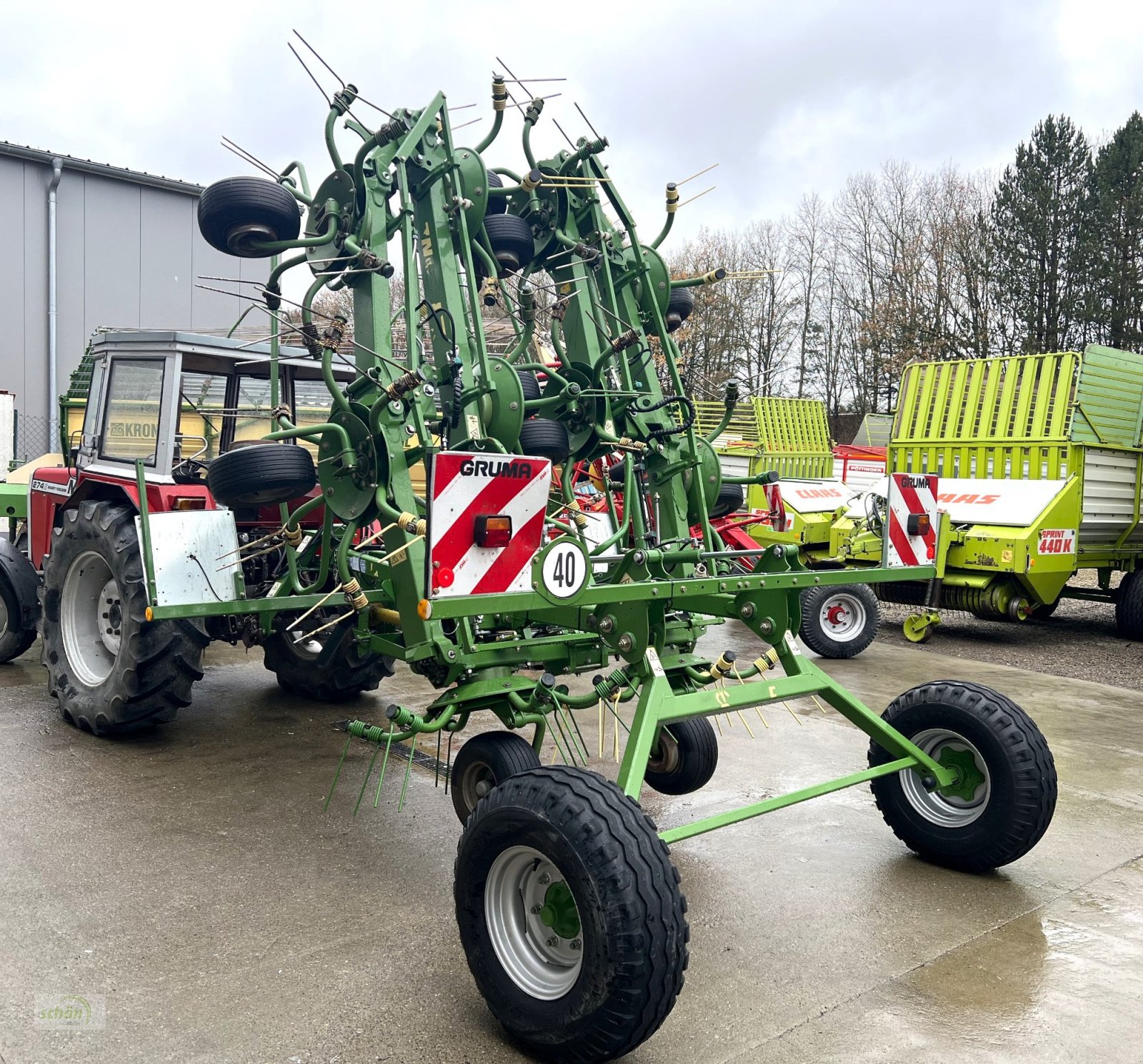 Kreiselheuer Türe ait Krone KWT 11.22/10 - ein 10-er Kreiselheuer mit Fahrwerk, Gebrauchtmaschine içinde Burgrieden (resim 3)