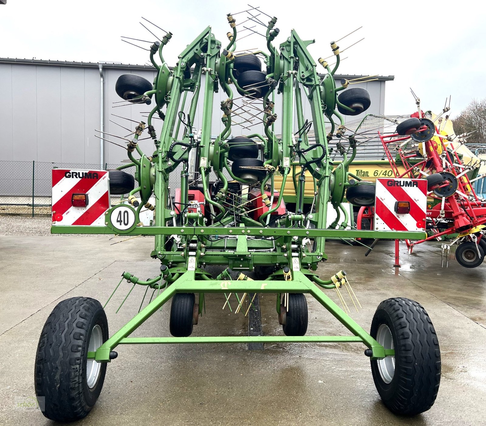 Kreiselheuer Türe ait Krone KWT 11.22/10 - ein 10-er Kreiselheuer mit Fahrwerk, Gebrauchtmaschine içinde Burgrieden (resim 4)