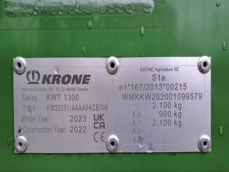 Kreiselheuer типа Krone KWT 1300, Neumaschine в Gutzkow (Фотография 6)