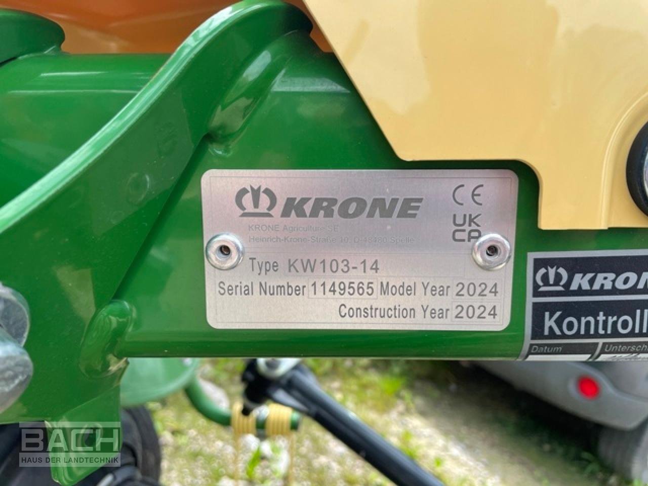 Kreiselheuer Türe ait Krone VENDRO 820, Neumaschine içinde Boxberg-Seehof (resim 4)