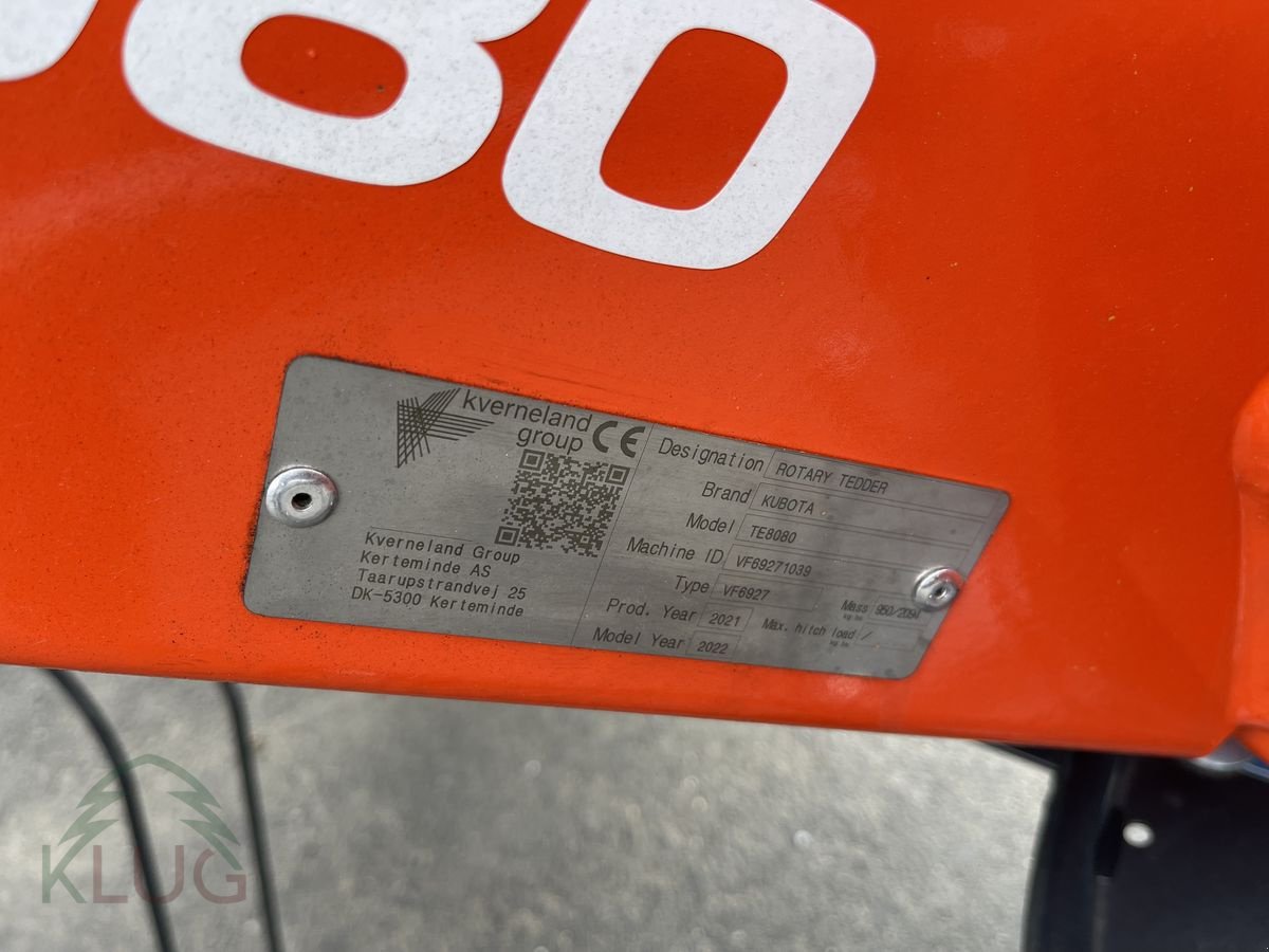 Kreiselheuer des Typs Kubota TE8080 8-Kreisler, Neumaschine in Pirching am Traubenberg (Bild 29)