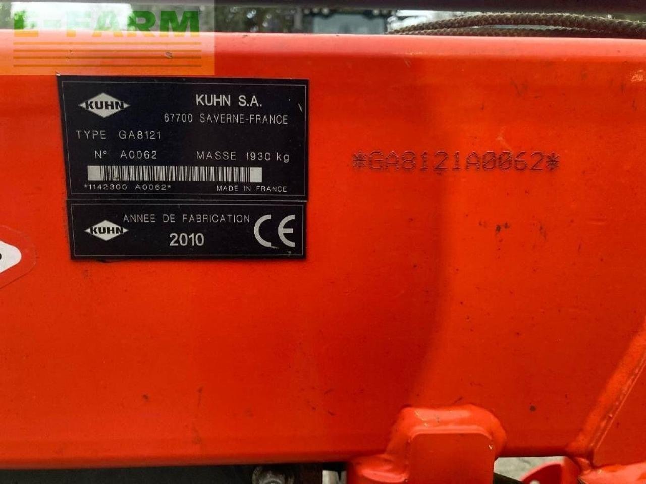 Kreiselheuer del tipo Kuhn ga 8121, Gebrauchtmaschine en ag BROEKLAND (Imagen 7)