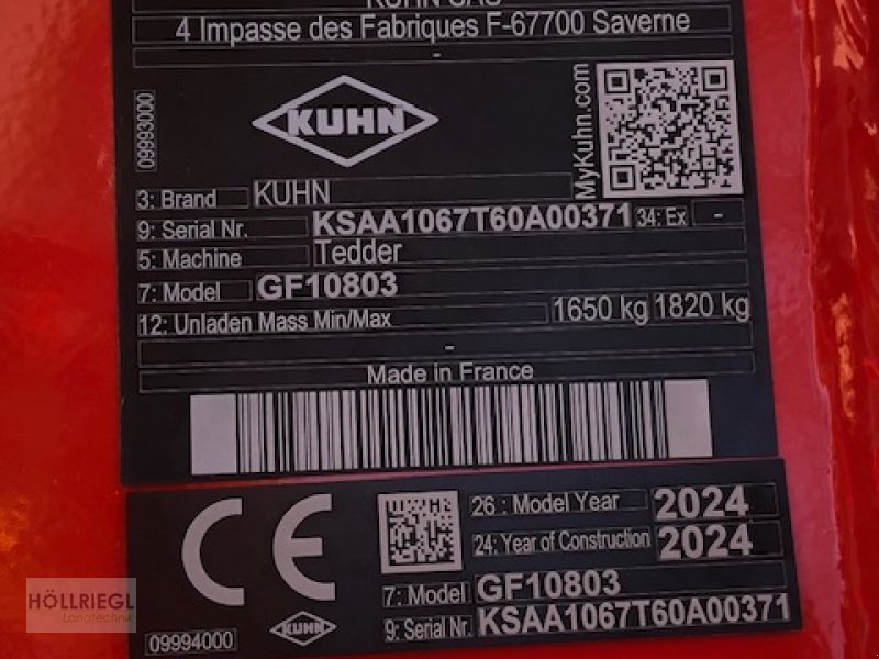 Kreiselheuer a típus Kuhn GF 10803, Neumaschine ekkor: Hohenburg (Kép 3)