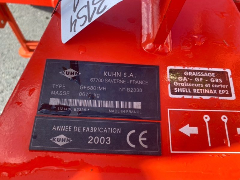 Kreiselheuer typu Kuhn GF 5801 MH, Gebrauchtmaschine w Wargnies Le Grand (Zdjęcie 6)