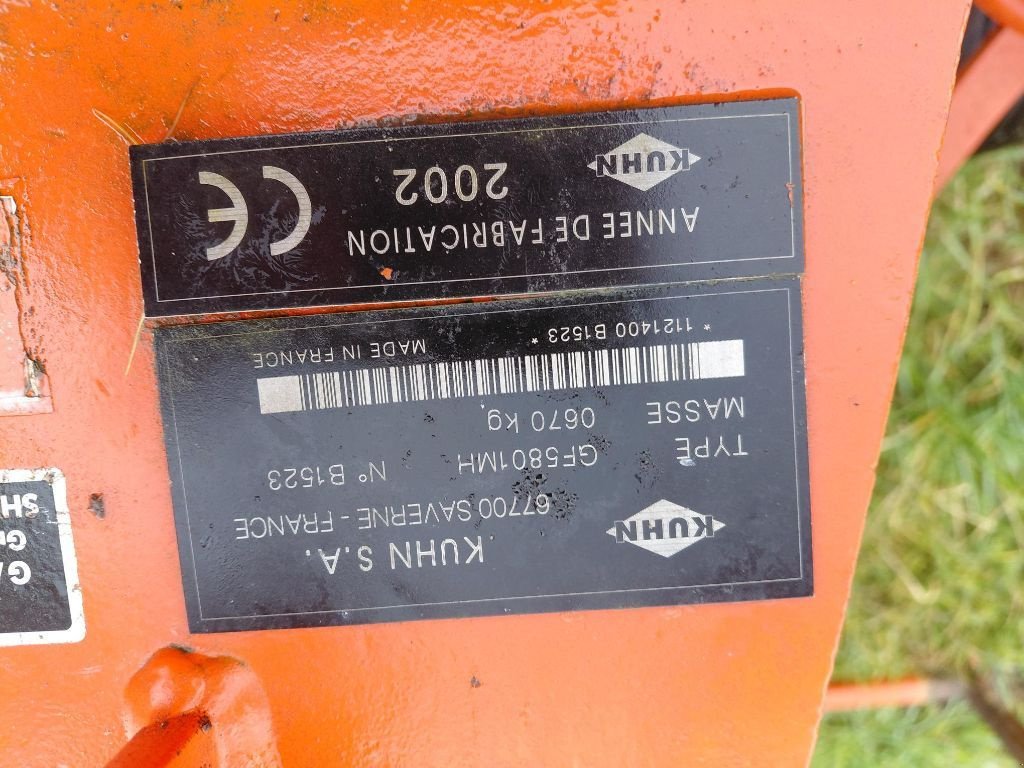 Kreiselheuer del tipo Kuhn GF 5801 MH, Gebrauchtmaschine en DIFFENBACH-LES-HELLIMER (Imagen 4)