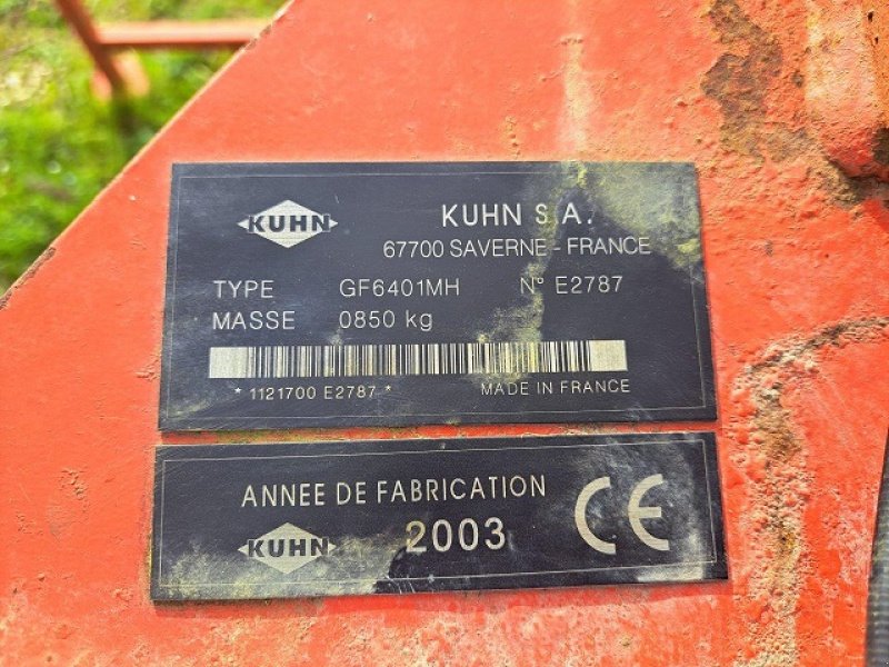 Kreiselheuer tip Kuhn GF 6401 MH, Gebrauchtmaschine in LE PONT CHRETIEN (Poză 5)