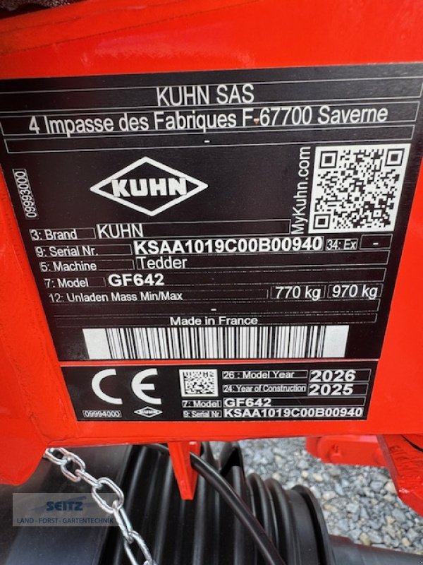 Kreiselheuer Türe ait Kuhn GF 642, Neumaschine içinde Lindenfels-Glattbach (resim 5)