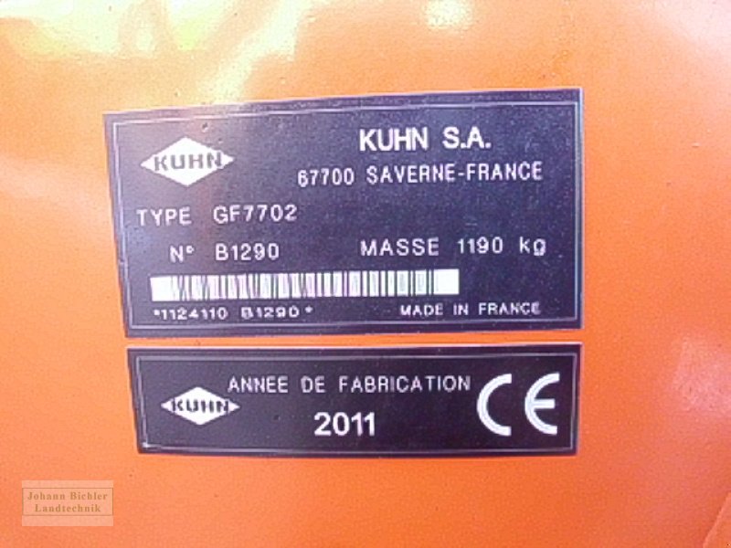 Kreiselheuer типа Kuhn GF 7702, Gebrauchtmaschine в Unterneukirchen (Фотография 3)