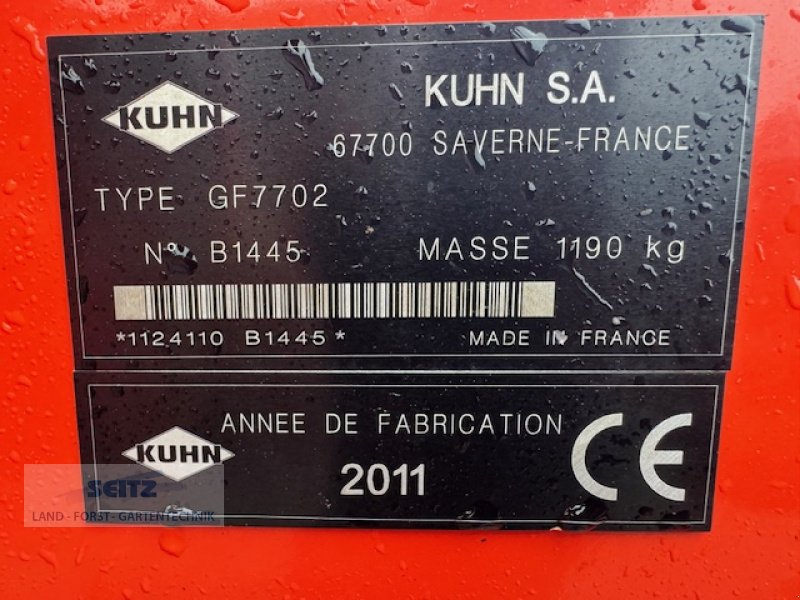 Kreiselheuer typu Kuhn GF 7702, Gebrauchtmaschine v Lindenfels-Glattbach (Obrázek 10)
