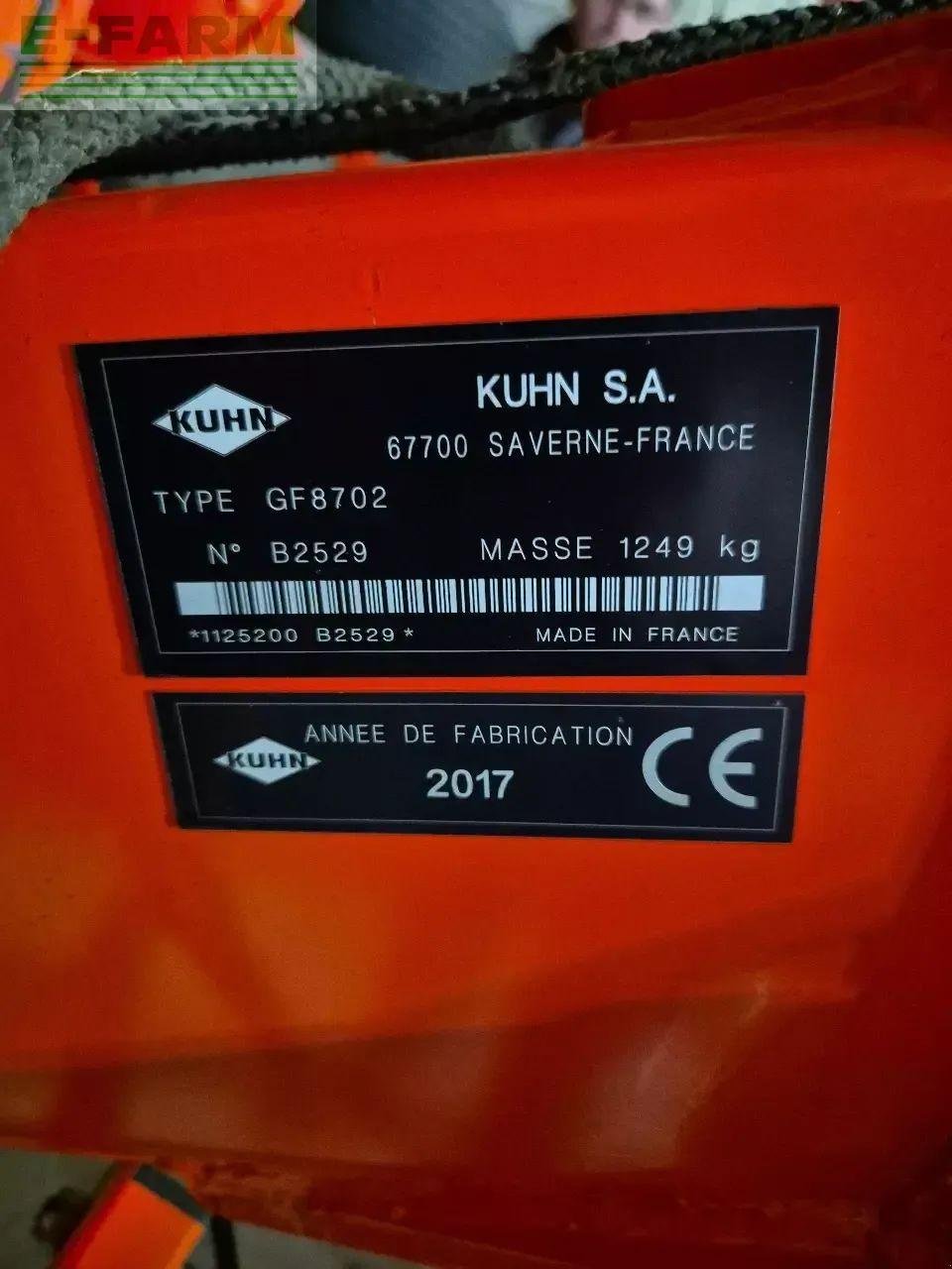 Kreiselheuer del tipo Kuhn gf 8702, Gebrauchtmaschine en CHAUVONCOURT (Imagen 4)