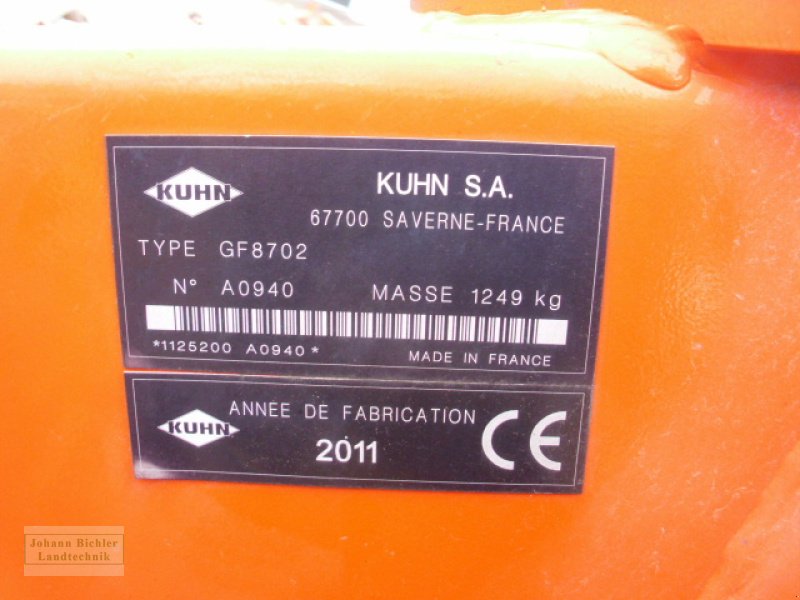 Kreiselheuer типа Kuhn GF 8702, Gebrauchtmaschine в Unterneukirchen (Фотография 6)