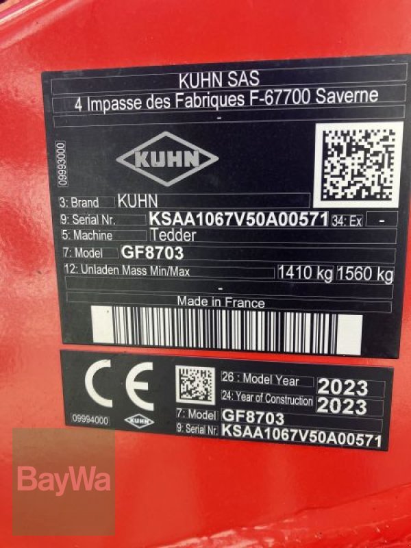 Kreiselheuer типа Kuhn GF 8703, Gebrauchtmaschine в Griesstätt (Фотография 3)