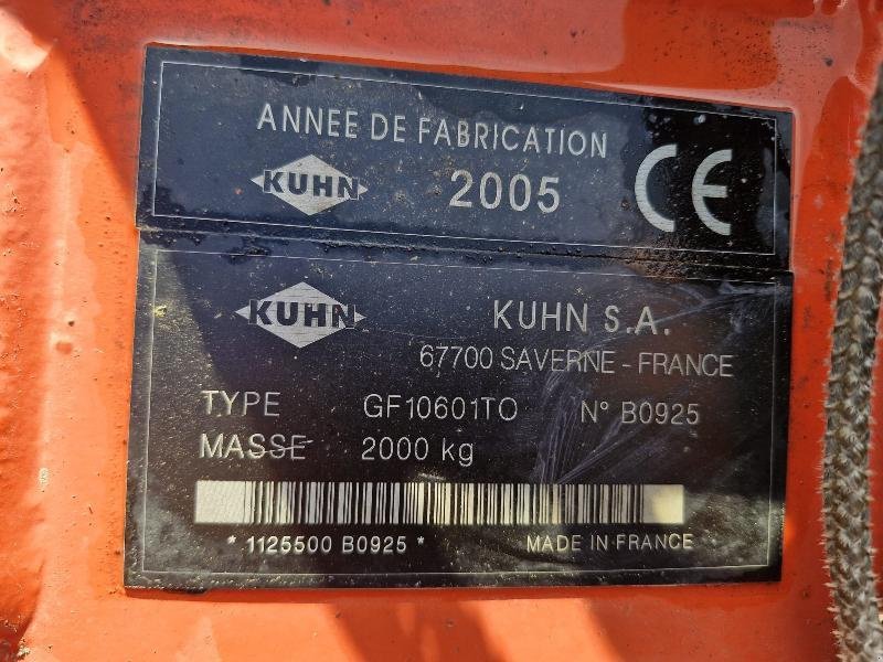 Kreiselheuer del tipo Kuhn GF10601, Gebrauchtmaschine In BRAY en Val (Immagine 8)