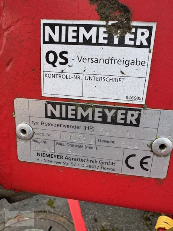 Kreiselheuer des Typs Niemeyer HR 551 DH, Gebrauchtmaschine in Remchingen (Bild 3)