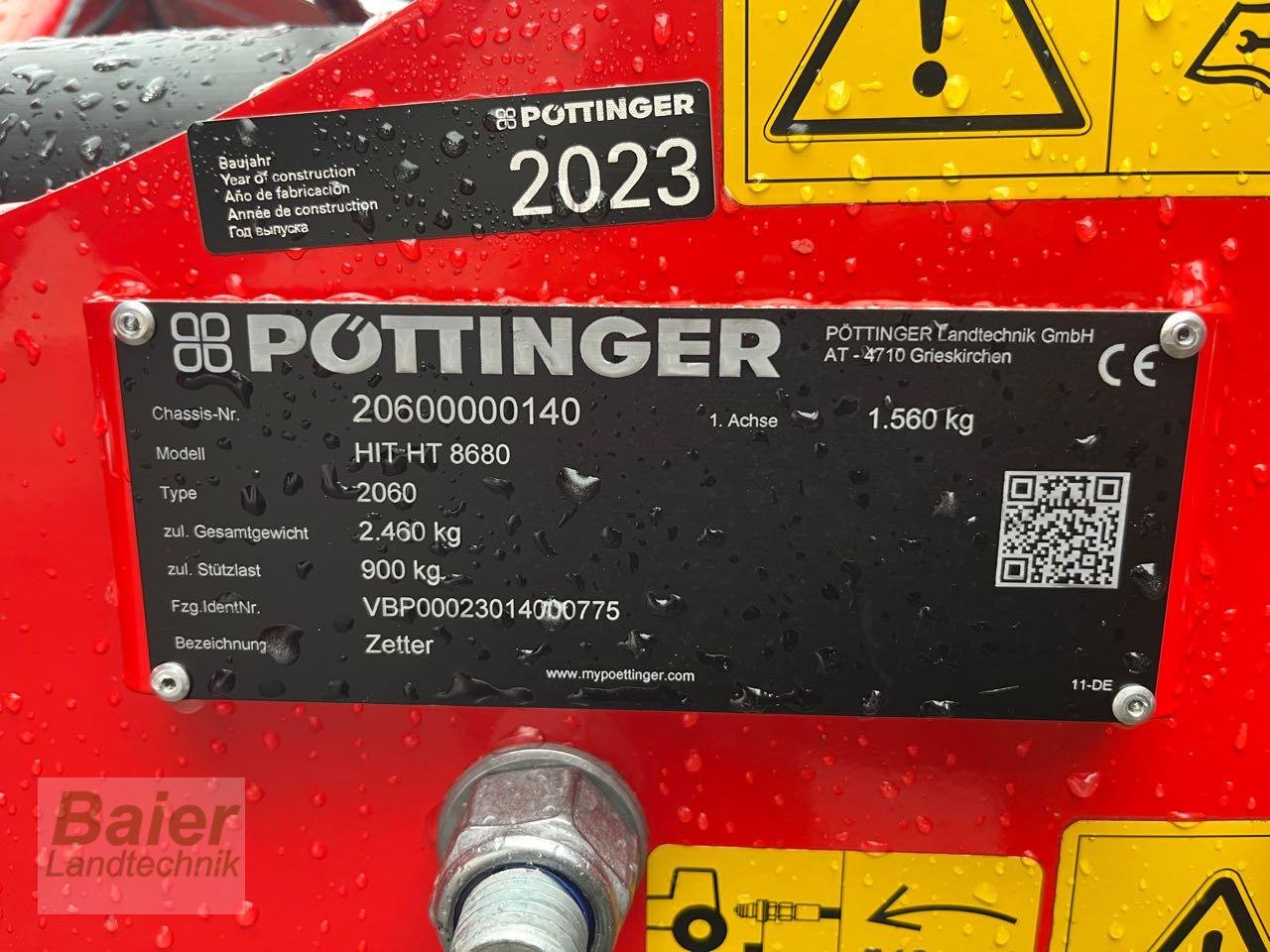 Kreiselheuer typu Pöttinger Hit 8680, Gebrauchtmaschine v OBERNDORF-HOCHMOESSINGEN (Obrázek 6)