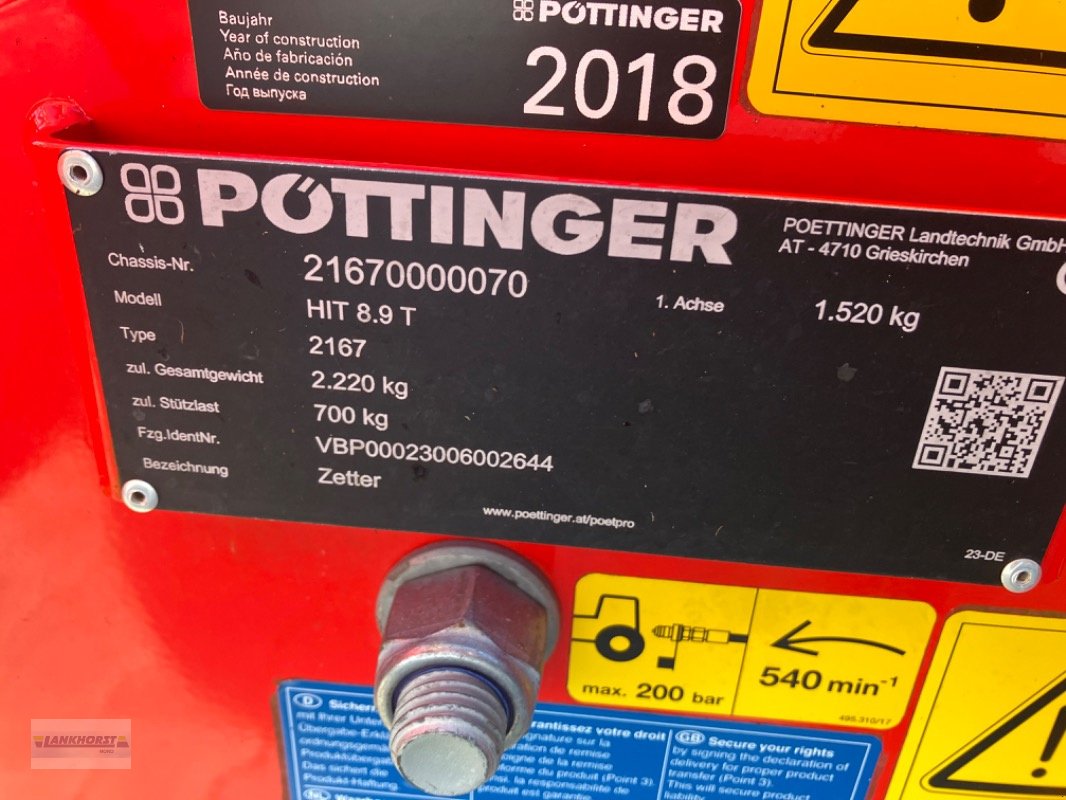 Kreiselheuer of the type Pöttinger HIT 8.90, Gebrauchtmaschine in Aurich (Picture 15)