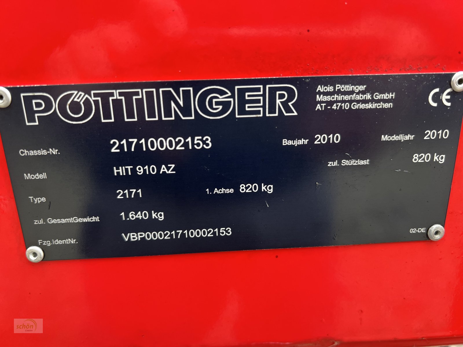 Kreiselheuer typu Pöttinger Hit 910 AZ - ein 8-er Kreiselheuer mit hydraulisch-klappbarem Transportfahrgestell, Gebrauchtmaschine v Burgrieden (Obrázek 20)