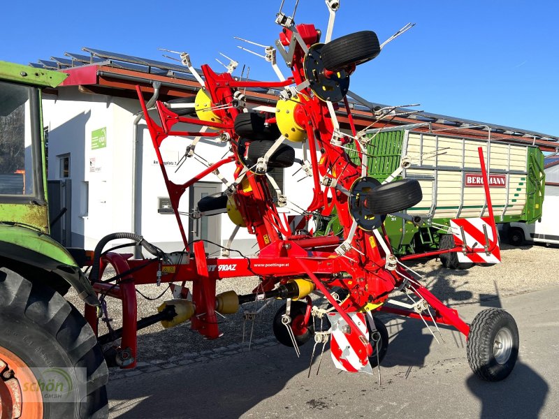 Kreiselheuer tip Pöttinger Hit 910 AZ - ein 8-er Kreiselheuer mit hydraulisch-klappbarem Transportfahrgestell, Gebrauchtmaschine in Burgrieden (Poză 1)