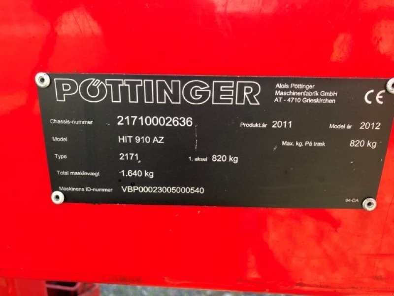 Kreiselheuer des Typs Pöttinger HIT 910 AZ SPREDER, Gebrauchtmaschine in Brønderslev (Bild 5)