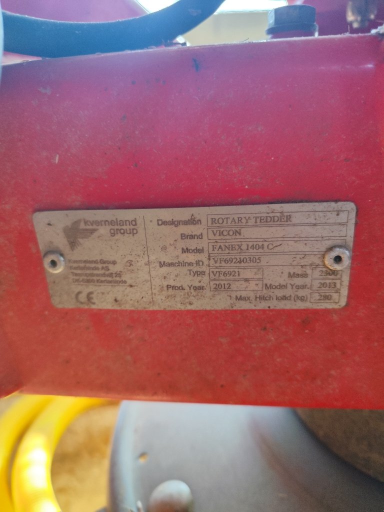 Kreiselheuer Türe ait Vicon Fanex 1404 c, Gebrauchtmaschine içinde Calmont (resim 7)