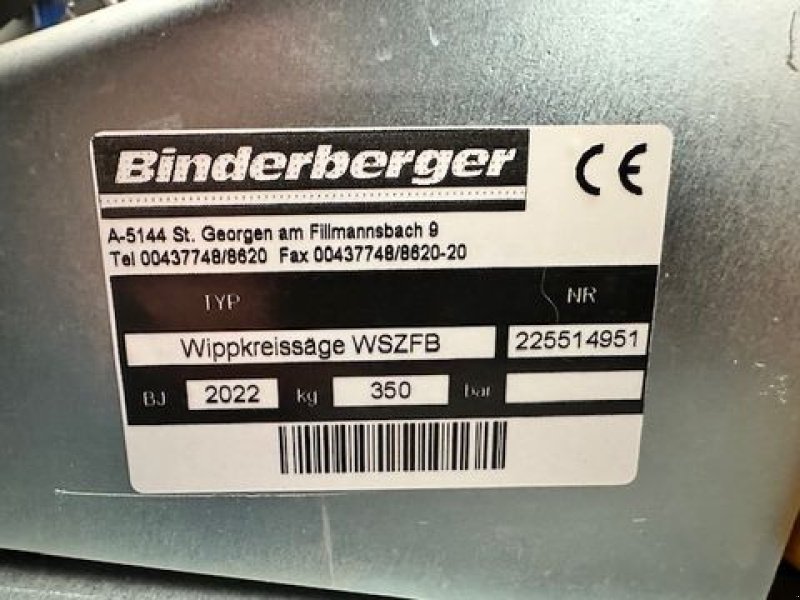 Kreissäge & Wippsäge of the type Binderberger Förderbandsäge WS700FB Z ECO Zapfwellenantrieb, Neumaschine in Tamsweg (Picture 14)