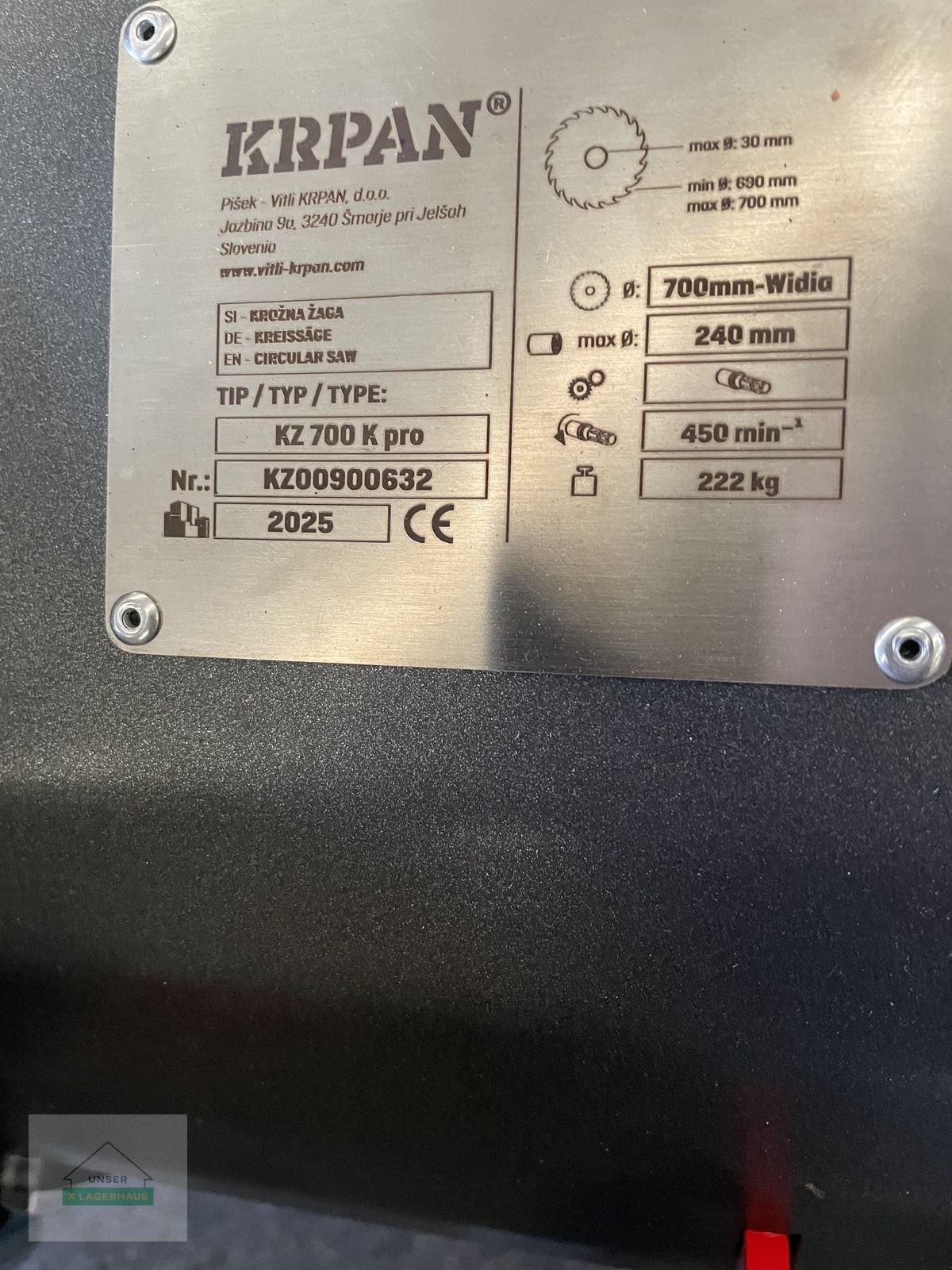 Kreissäge & Wippsäge typu Krpan KZ700 K Pro, Neumaschine w Mattersburg (Zdjęcie 3)