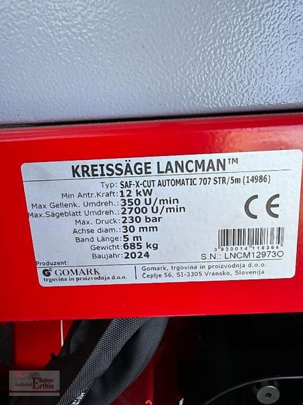 Kreissäge & Wippsäge typu Lancman SAF-X-CUT Automatic, Neumaschine w Erbach / Ulm (Zdjęcie 5)