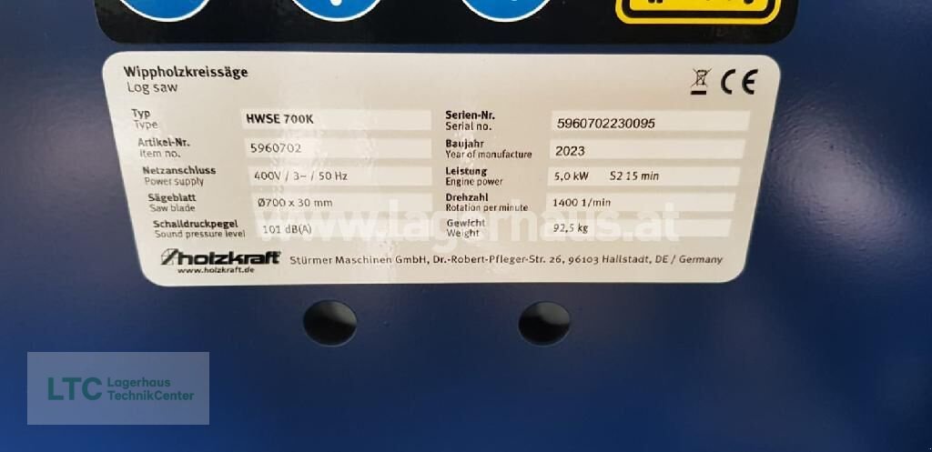 Kreissäge & Wippsäge a típus Sonstige HWSE 700K, Neumaschine ekkor: Schärding (Kép 4)