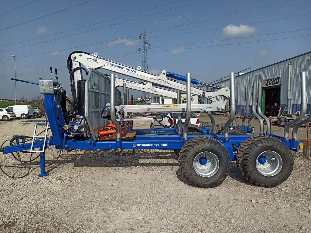 Kurzholzanhänger des Typs Scandic Remorque Forestière avec Grue SCANDIC Homologué, Gebrauchtmaschine in BEAUREPAIRE (Bild 1)