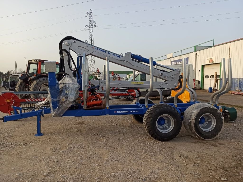 Kurzholzanhänger des Typs Scandic Remorque Forestière avec Grue SCANDIC Homologué, Gebrauchtmaschine in BEAUREPAIRE (Bild 4)