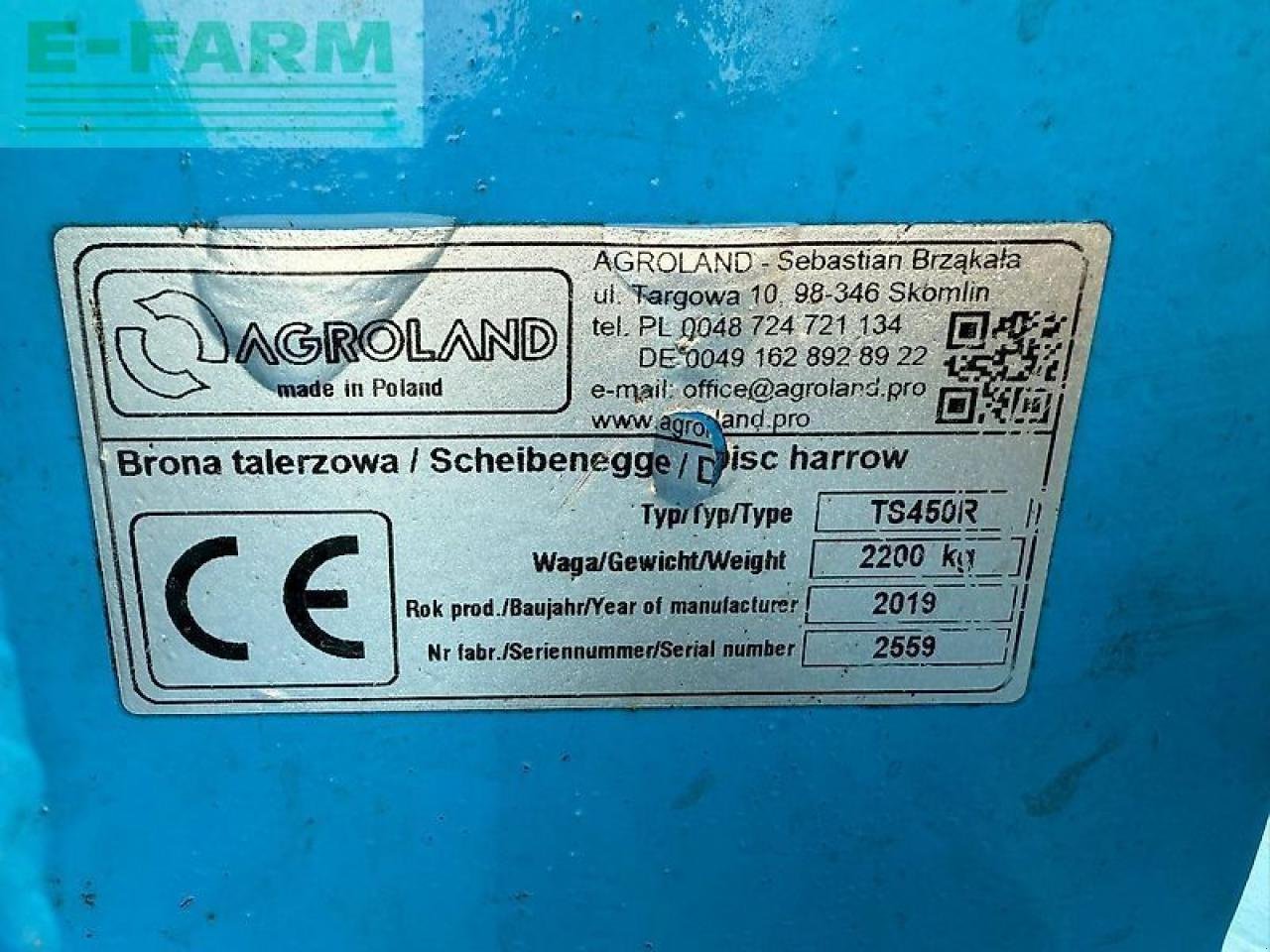 Kurzscheibenegge typu Agroland ts450r, Gebrauchtmaschine v HAMERSEN (Obrázek 4)