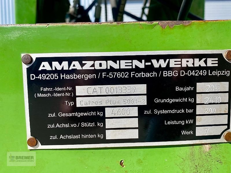 Kurzscheibenegge Türe ait Amazone CATROS+ 5001-2  mit   Keilringwalze & hydr. Verstellung, Gebrauchtmaschine içinde Asendorf (resim 11)